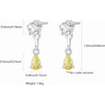 thumbnail image 4 of 925 Sterling Silver Heart Drop Dangle Earrings for Women Dainty 14K Gold Plated CZ Stud Earrings Small Double Heart Hypoallergenic Dangling Earring Jewelry Christmas Gifts to Daughter, 4 of 12