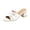 White, variant on Women's Block Heel Slide Sandals Square Open Toe Slip On Croc Embossed Double Metal Buckle Dress Casual Mules White 6