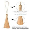 thumbnail image 3 of Uxcell 6.5" Silky Bookmark Tassels with Loop for DIY Craft Accessory, 20Pack Khaki, 3 of 5