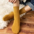 thumbnail image 4 of Skymirror 1 Pair Unisex Socks Knitted Mid-tube Thick Plush Soft Warm Sweat Absorption No Odor Anti-slip Elastic Casual Floor Socks, 4 of 8