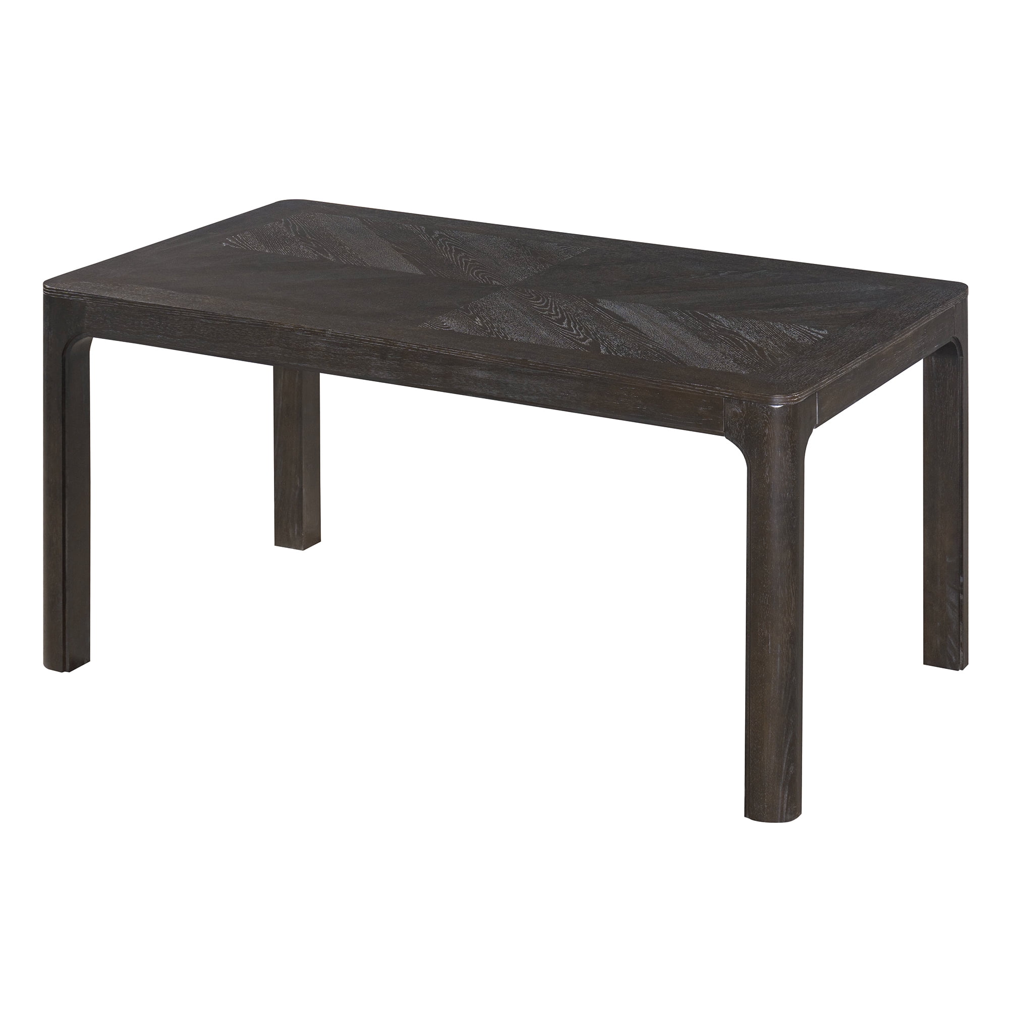 Euroco 60" Rectangular Dining Table for 4-6 Person,Farmhouse Wood Kitchen Table with Rounded Corners and Curved Leg for Kitchen Living Room,Espresso