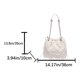 thumbnail image 5 of Bolso Mano Acolchado para Mujer Algodón Hombro () Blanco, 5 of 5