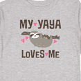 thumbnail image 4 of Inktastic My Yaya Loves Me Sloth Girls Long Sleeve Toddler T-Shirt, 4 of 5