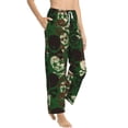 thumbnail image 2 of Xecao Camouflage Skull Women's Straight Lounge Pajama Pants: The Epitome of Relaxed Sleepwear, 2 of 9