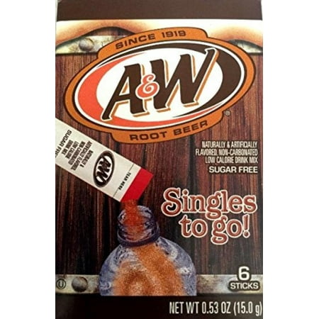 - A&W Root Beer Sugar Free Singles To go Drink Mix by A&W, Pack of 4 By AW Root Beer
