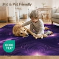 thumbnail image 4 of ODIKA 6'x9' Washable Area Rug Easy Care, Non-Shedding, Galaxy Watercolor Nebula Dreamy Cosmic Constellation Purple Starry Refined for Queen Size Bedroom Under Bed Master Suite, 4 of 7