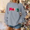 thumbnail image 1 of Chandails d'Hiver Grande Taille pour Femmes Chandail Décontracté de Noël Imprimé Col Rond Manches Longues Chandail en Molleton Drôle Chandails à Capuchon Gris m, 1 of 6