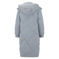 thumbnail image 4 of Vedolay Winter Coat Women 2023 Hooded Jacket Winter Full Zipper Jacket Open Front Coats B,XL, 4 of 4