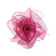 thumbnail image 4 of C.C Women's Elegant Cocktail Fashion Mesh Sinamay Fascinator Headband, Veil Floral Hot Pink, 4 of 4