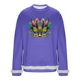 thumbnail image 3 of RKSTN Carnival Party Sweatshirts for Men Oversized Crew Neck Carnival Graphic Print Versatile Fleece Sweatshirt Mens Casual Round Neck Relaxed Fits Comfy Pullover Sweatshirt Top Fall Winter Clothes, 3 of 7