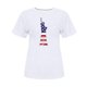thumbnail image 4 of Tops Cortos para Mujeres Bandera de Moda Impresa Cuello Redondo, Camiseta de Manga 3/4 para Uso Diario, Casero Y Cómodo, 4 of 4