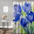 thumbnail image 2 of Fenyluxe Pretty Flowers Shower Curtain Set 100% Polyester Washable Curtain with Hooks for Bathroom Decor 60x72, 2 of 7