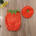 thumbnail image 4 of KOMOO 2 PCS Baby Pumpking Romper Sleeveless Pumpkin Bodysuit Playsuit and Hat Set Newborn Cute Halloween Outfits Costumes, 4 of 9