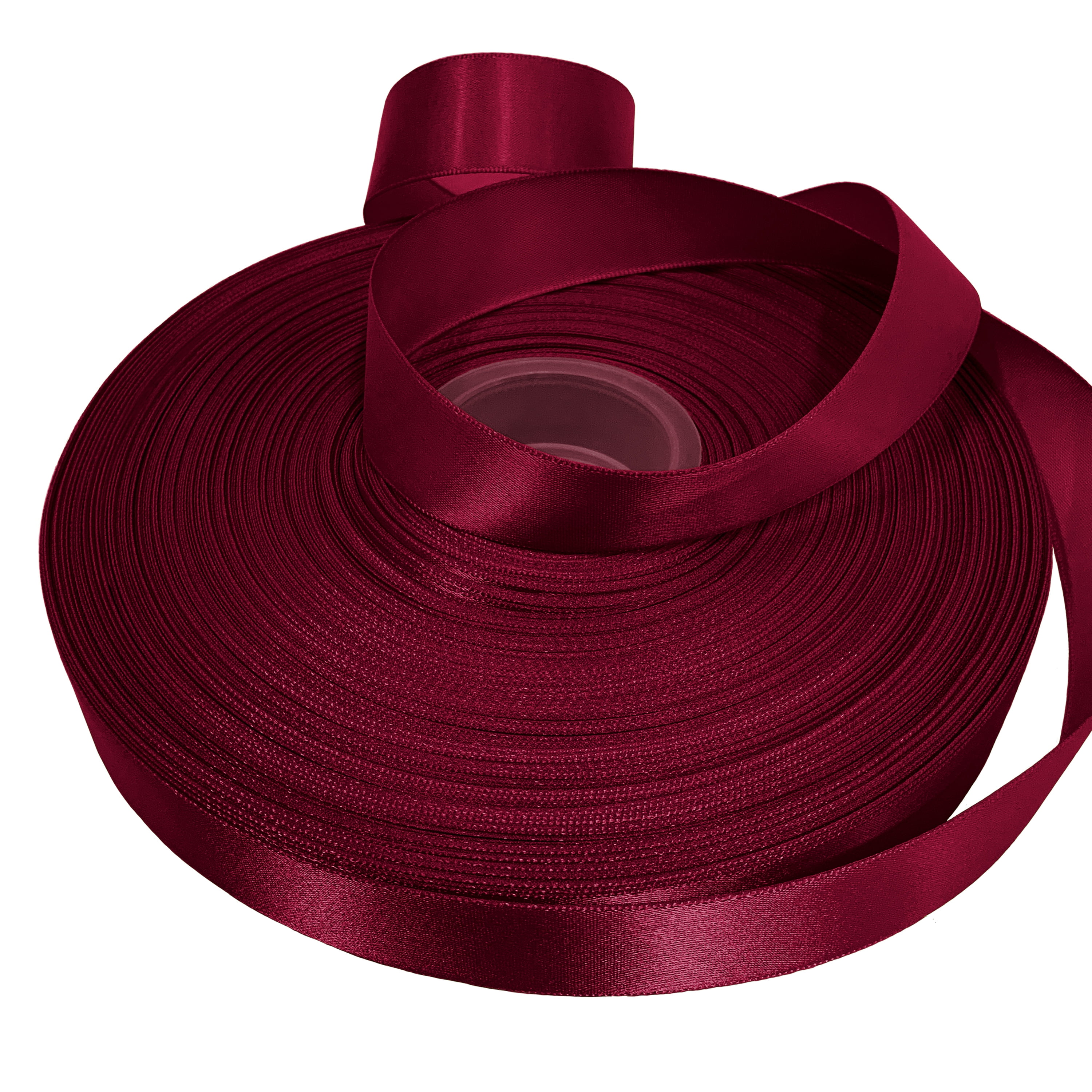 Burgundy Single Face Satin Ribbon, 7/8" x 100 Yards by Gwen Studios