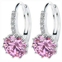 Censtreet Sterling Silver Cubic Zirconia Christmas Earrings Bridal Earrings for Women