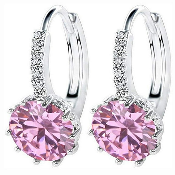 Censtreet Sterling Silver Cubic Zirconia Christmas Earrings Bridal Earrings for Women