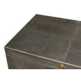 thumbnail image 5 of Cosmos Nesting Boxes, Set of 3 – Black Shagreen Leather Storage Boxes with Brass Pulls, Decorative Organizer, 5 of 7