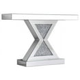 thumbnail image 2 of Elegant Decor Modern 47" Triangular Panel Crystal Mirrored Accent Console Table, 2 of 4