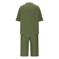 thumbnail image 6 of 2 Piece Sets for Women Summer Shorts Oversized Short Sleeve and Bermuda Shorts Lounge Sets Matching Outfits Clothing Green 2XL, 6 of 8