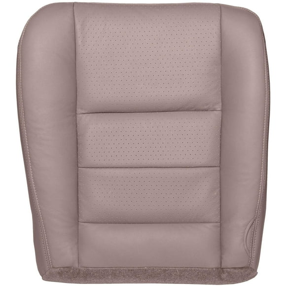 The Seat Shop Driver Bottom Replacement Perforated Leather Seat Cover - Medium Parchment Tan (Compatible with 2002-2004 Ford F250 and F350 Lariat Crew Cab)