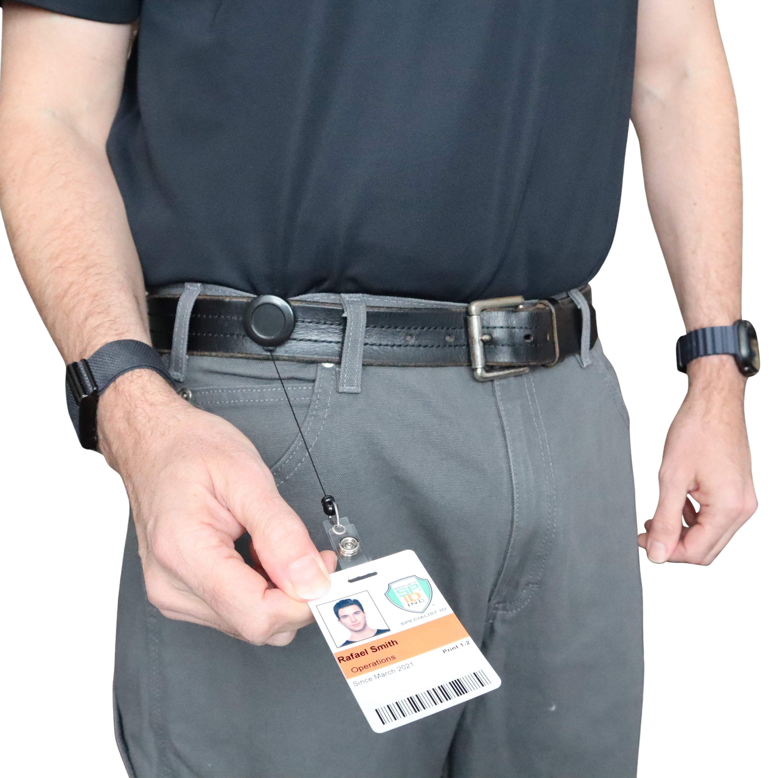 Bulk 100 Pack - Premium Retractable ID & Key-Card Badge Reels with Secure Metal Belt Clip and 34” Pull by Specialist ID