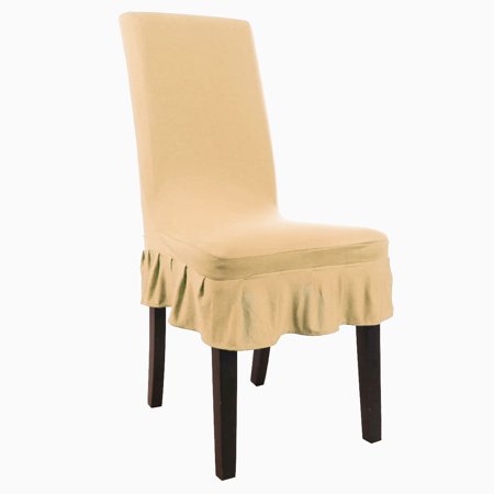 - Dining Chair Cover Ruffled Skirt Stool Slipcover Chair Seat Protector