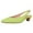 Green, variant on FSJ Women Classic Square Closed Toe Elastic Strap Slingback Pumps Chunky Block Low Heel Slip On Party Dressy Office Shoes Size 8 Yellow
