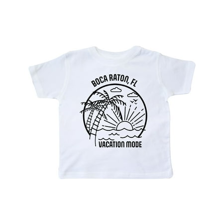 

Inktastic Summer Vacation Mode Boca Raton Florida Gift Toddler Boy or Toddler Girl T-Shirt