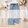 thumbnail image 7 of ZHANGDER Girls Cute Embroidered Baggy Jeans Wide Leg High Waist Denim Pants Pockets, Blue 9-10 Years, 7 of 7