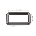 thumbnail image 2 of Unique Bargains 31x15mm Rectangle Buckles Zinc Alloy Black 8Pack, 2 of 5