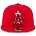 thumbnail image 2 of Men's New Era Red Los Angeles Angels Game Authentic Collection On-Field 59FIFTY Fitted Hat, 2 of 5