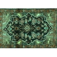thumbnail image 1 of Ahgly Company Indoor Rectangle Persian Turquoise Blue Traditional Area Rugs, 6' x 9', 1 of 4