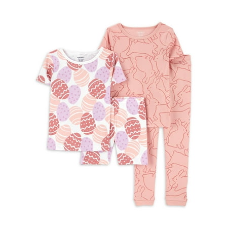 

Carter s Child of Mine Baby and Toddler Girl Easter Pajama Set 4-Piece Sizes 12M-5T