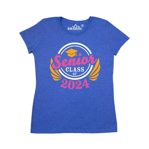 INKtastic Senior Class of 2024 in Gold and Pink with Graduation Cap