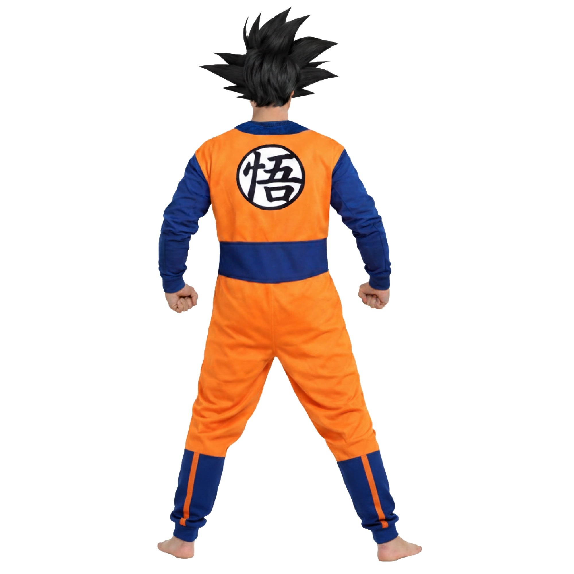 NeonPunk Dragon Ball Z Goku Adult Pajama Onesie Jumpsuit, Soft All-in-One Anime Loungewear/outfit, Iconic Blue & Orange Design, Unisex Standard Size Large