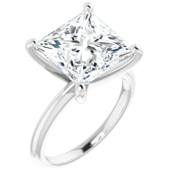 Princess Cut Lab Grown Diamond Engagement Ring Solitaire Setting