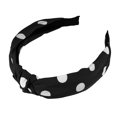 thumbnail image 1 of Polka Dot Headband, Knotted Headband for Women, Top Knot Elastic Hairband Hair Hoop, Non-Slip Wide Headband Hair Accessories, Black, 1 of 7