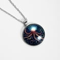 thumbnail image 4 of Octopus Glass Circular Pendant Necklace - Stylish Womens Necklaces ?, 4 of 5
