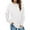 White, variant on Up to 60% off fashion! Tops for Women 2023,Clearance Women's Fashion Autumn Winter Solid Round-Neck Pullover Long Sleeve Tops Shirt