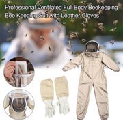 Bee Suit, Bee Suits for Men Sting Proof, Bee Keeper Suit for Men, Beekeeper Combination Beekeeping Suit with Gloves, Professional Beekeeper Combination for Body Anti Worm Equipment