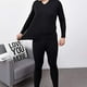thumbnail image 3 of Ropa interior térmica catiónica, conjunto de ropa interior térmica sin costuras para hombres y mujeres, pantalones largos Qiuyi con calefacción, invierno, más terciopelo, 3 of 8