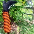 thumbnail image 6 of Halloween Witch Legs Stakes with LED Lights, 2Pcs Striped Witch Leg Yard Decorations with High Heels for Outdoor Garden Lawn and Patio Spooky Decor, 1Pack Orange, 6 of 7