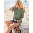 thumbnail image 3 of EKOUAER Rompers for Women Casual Ribbed Short Sleeve T-Shirt Tee Romper Summer Outfits with Pockets 2026, 3 of 6