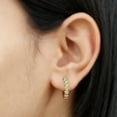 thumbnail image 4 of Rosec Jewels Natural Peridot Hoop Earrings for Women - August Birthstone Earrings - AAA Quality - Ready to Gift with Jewelry Box, 10K Yellow Gold, 4 of 6