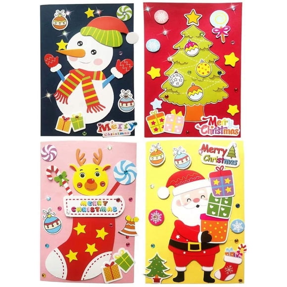 LAICAIW card making kits DIY Handmade Greeting Card Kits for kids, Christmas Card Folded Cards and Matching Envelopes thank you card art crafts Crafty set Gifts for girls boys