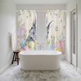 thumbnail image 4 of Easter Rabbit Kitchen Curtain for Berdoom Living Room Cafe 72 Inch Length, Spring Colorful Eggs Wildflowers Leaves Tiers Curtains Light Filtering Drapes Rod Pocket Window Treatment 2 Panels 52"Wx72"L, 4 of 8