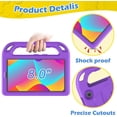 thumbnail image 3 of AVAWO for TCL Tab 8 LE (9137w) / WiFi (9132x) 2023 Case for Kids, Boys and Girls EVA Handle Stand Shockproof Cover - Purple, 3 of 7