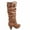 Tan, variant on Maggie-39 Women's Round Toe High Heel Zipper Mid-Calf Causal Dress Boots Shoes