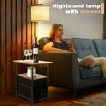 thumbnail image 4 of Floor lamp with table and 2 drawers, side table with reading light in 3 colour temperatures, 4 of 5