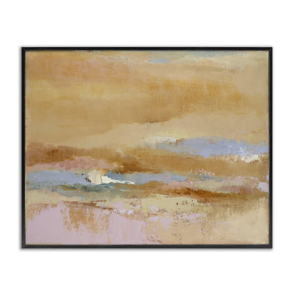 Stupell Industries Contemporary Rustic Tan Abstraction Black Framed Giclee Art, 30 x 24, by Lanie Loreth